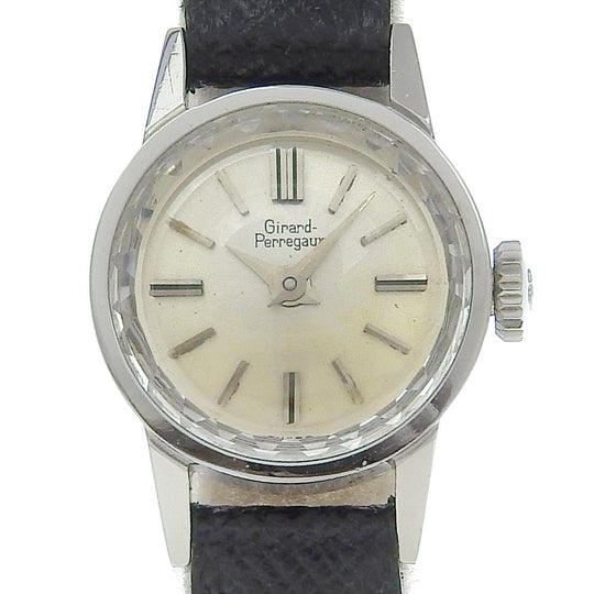 GIRARD-PERREGAUX Watches Hand Winding 8697A Stainless Steel , Leather Silver Silver dial Women Used Authentic