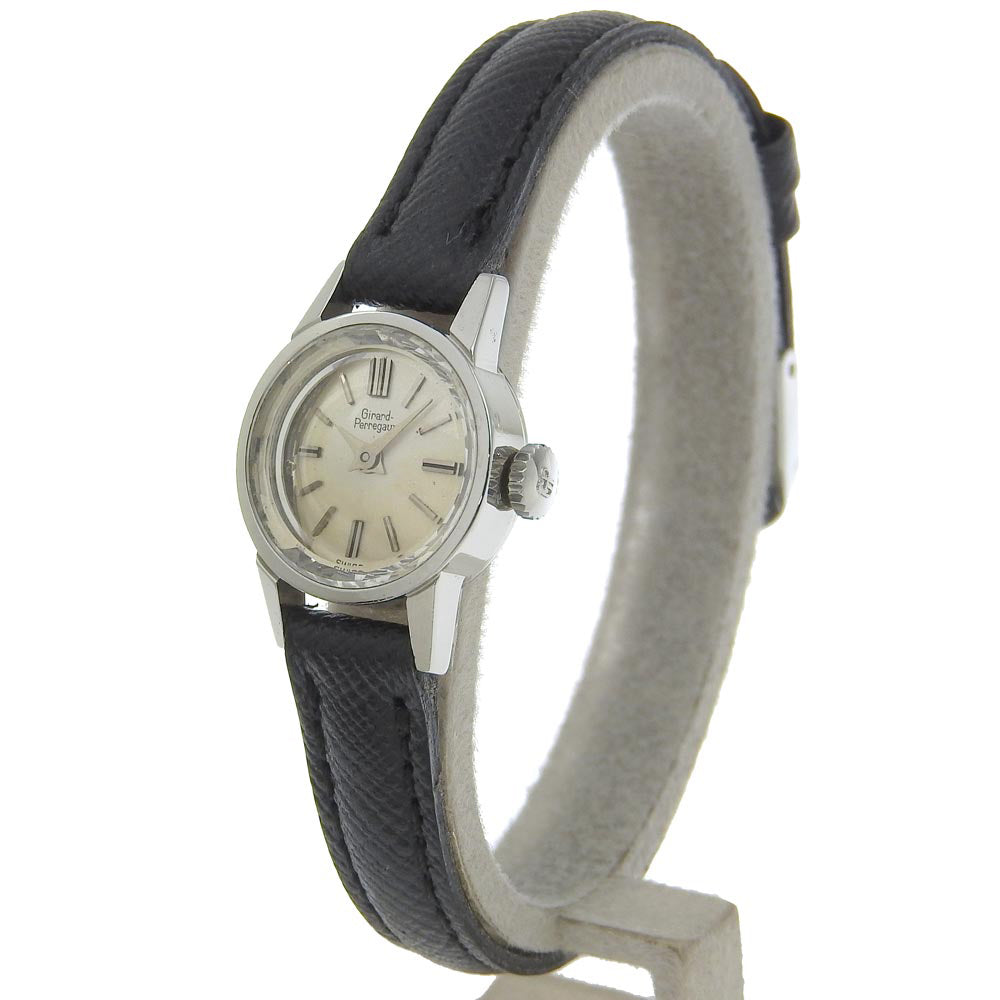 GIRARD-PERREGAUX Watches Hand Winding 8697A Stainless Steel , Leather Silver Silver dial Women Used Authentic