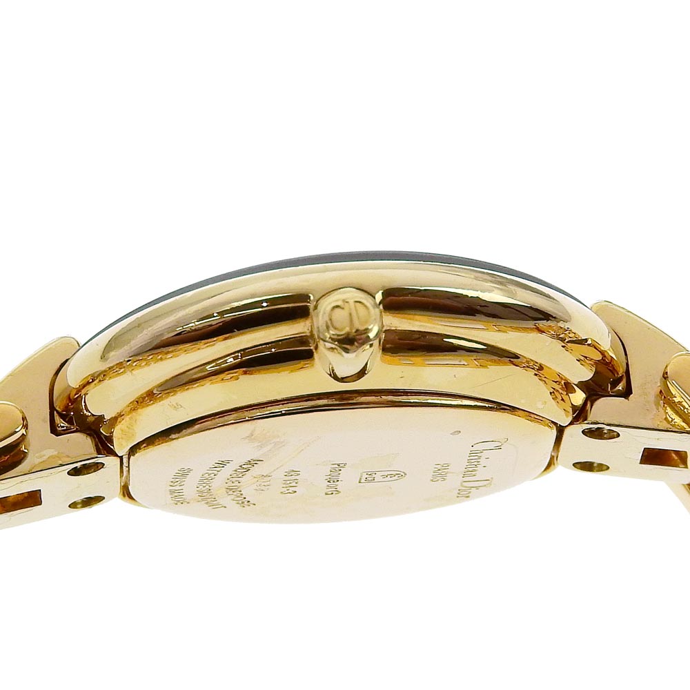 Christian Dior Watches Quartz 46154-3 Plated Gold black Bakira black dial Women Used Authentic
