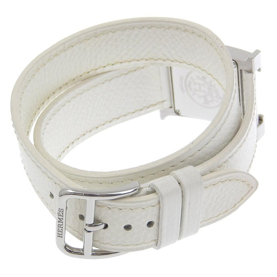 HERMES Watches Quartz HH1.210 Stainless Steel , Leather white H watch White dial Women Used Authentic