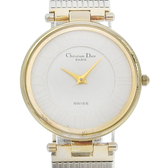 Christian Dior Watches Quartz 4715032 Stainless Steel , Plated Gold white White dial mens Used Authentic