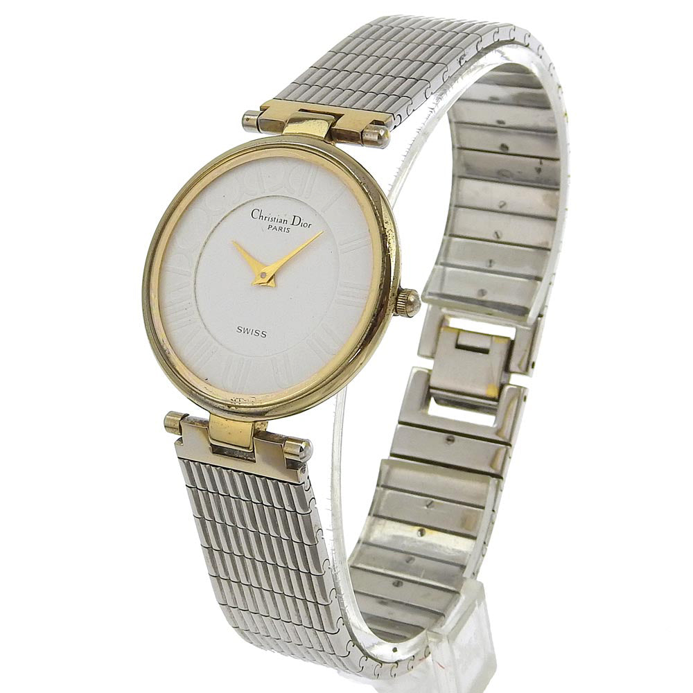 Christian Dior Watches Quartz 4715032 Stainless Steel , Plated Gold white White dial mens Used Authentic