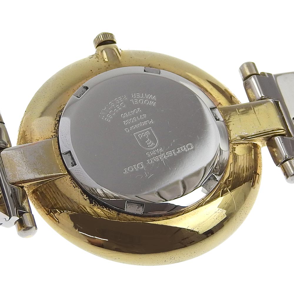 Christian Dior Watches Quartz 4715032 Stainless Steel , Plated Gold white White dial mens Used Authentic