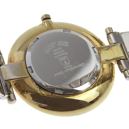 Christian Dior Watches Quartz 4715032 Stainless Steel , Plated Gold white White dial mens Used Authentic