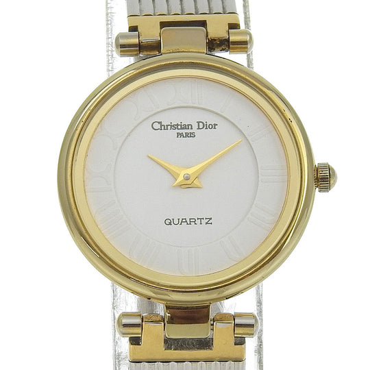 Christian Dior Watches Quartz 4715032 Stainless Steel , Plated Gold white White dial Women Used Authentic