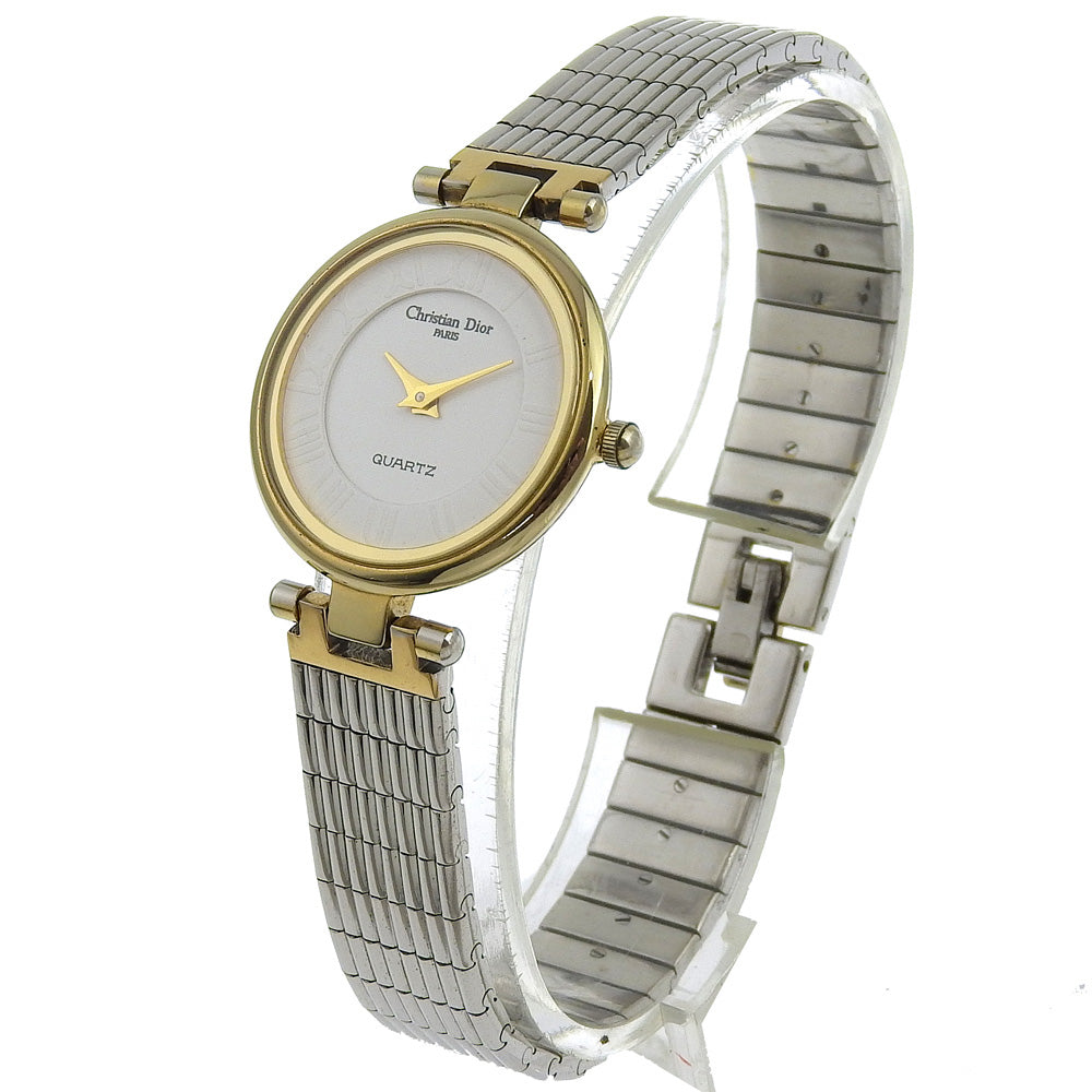 Christian Dior Watches Quartz 4715032 Stainless Steel , Plated Gold white White dial Women Used Authentic