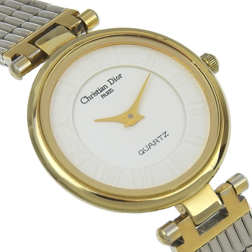 Christian Dior Watches Quartz 4715032 Stainless Steel , Plated Gold white White dial Women Used Authentic
