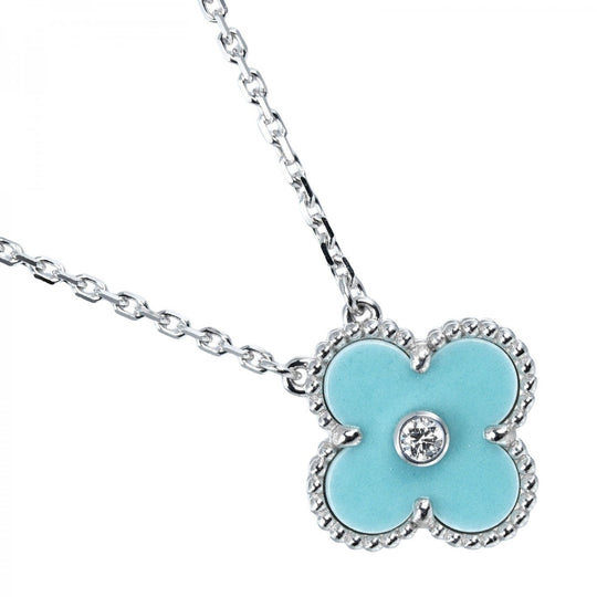 Van Cleef & Arpels Necklace K18 White Gold, Diamond Silver Holiday 2022 Vintage alhambra Women Used Authentic