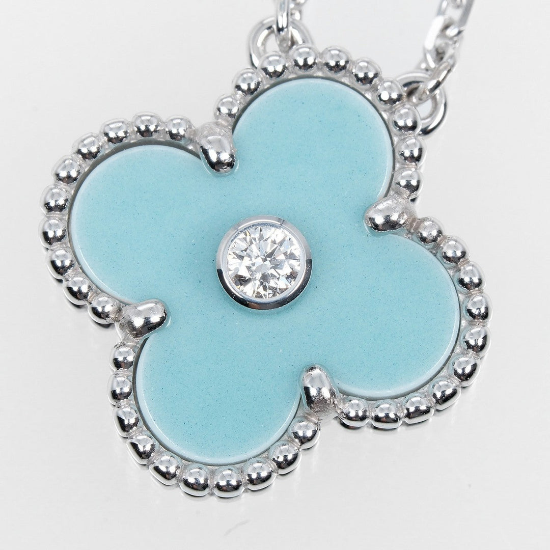 Van Cleef & Arpels Necklace K18 White Gold, Diamond Silver Holiday 2022 Vintage alhambra Women Used Authentic