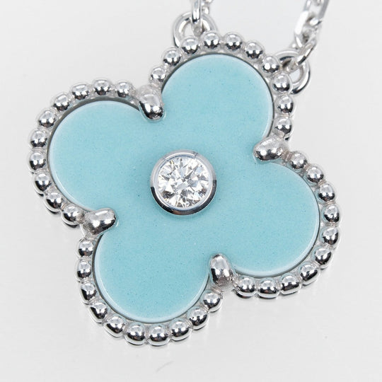 Van Cleef & Arpels Necklace K18 White Gold, Diamond Silver Holiday 2022 Vintage alhambra Women Used Authentic