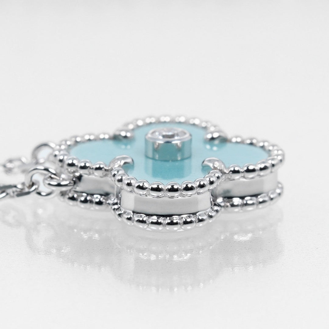 Van Cleef & Arpels Necklace K18 White Gold, Diamond Silver Holiday 2022 Vintage alhambra Women Used Authentic