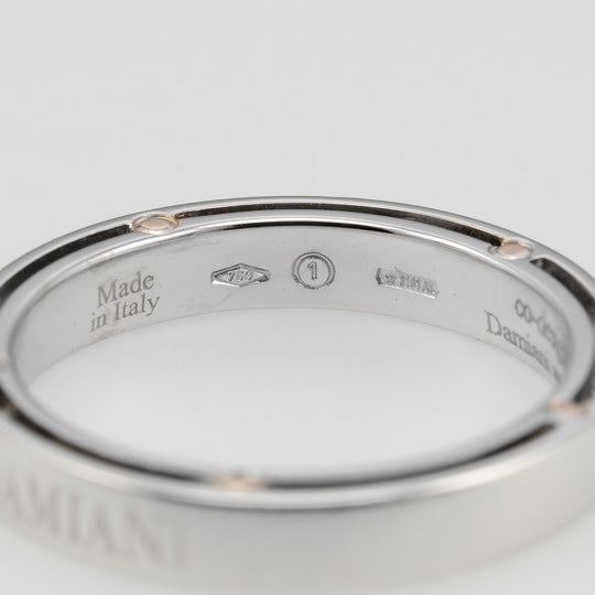 Damiani Ring K18 Gold, Diamond, WG PG Silver D side Women Used Authentic