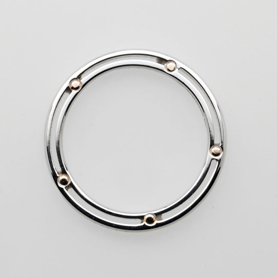 Damiani Ring K18 Gold, Diamond, WG PG Silver D side Women Used Authentic