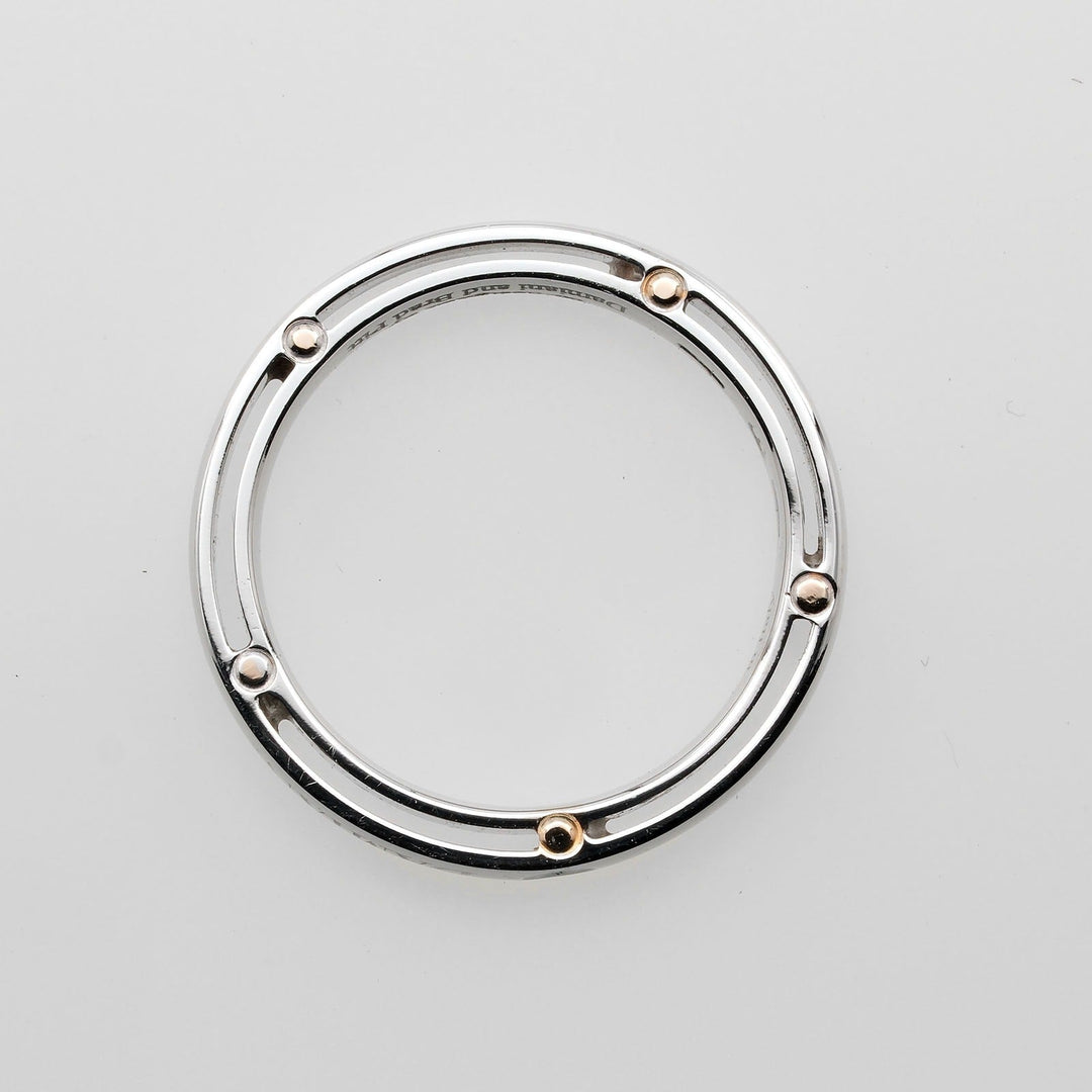 Damiani Ring K18 Gold, Diamond, WG PG Silver D side Women Used Authentic