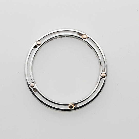 Damiani Ring K18 Gold, Diamond, WG PG Silver D side Women Used Authentic