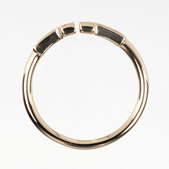 TIFFANY&Co. Ring K18 pink gold, diamond gold T wire Women Used Authentic