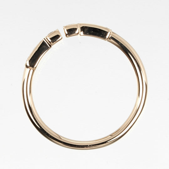 TIFFANY&Co. Ring K18 pink gold, diamond gold T wire Women Used Authentic