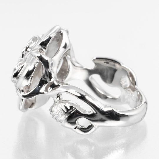 CHANEL Ring K18 white gold White gold Camelia Women Used Authentic