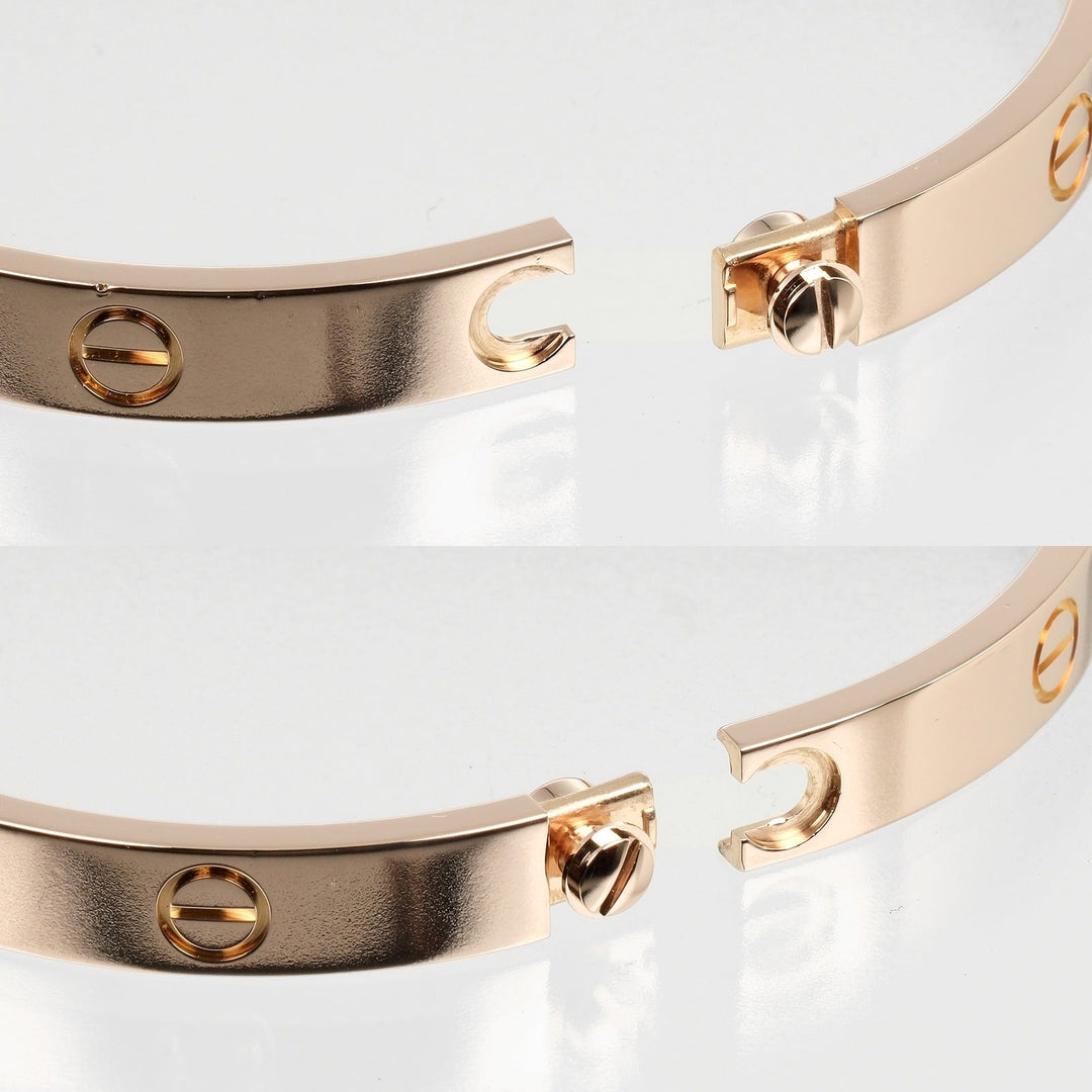 CARTIER bracelet K18 Pink Gold gold #18 love Women 18 Used Authentic