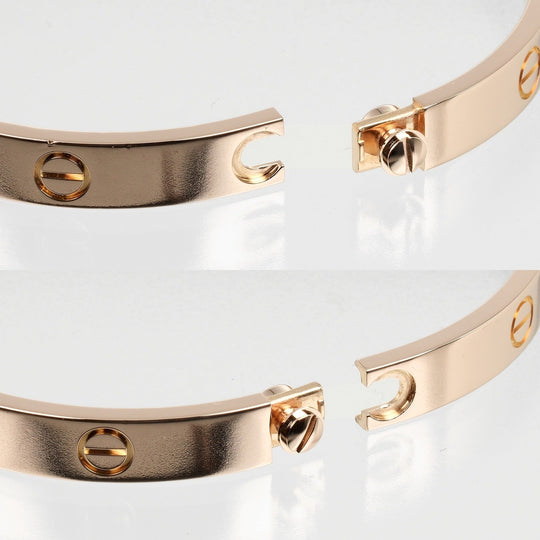 CARTIER bracelet K18 Pink Gold gold #18 love Women 18 Used Authentic