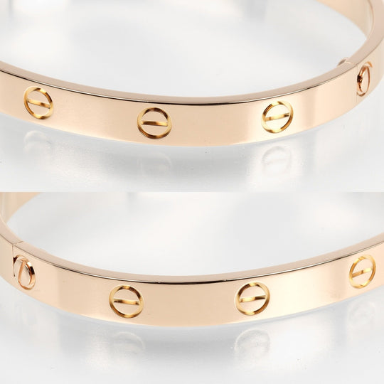 CARTIER bracelet K18 Pink Gold gold #18 love Women 18 Used Authentic