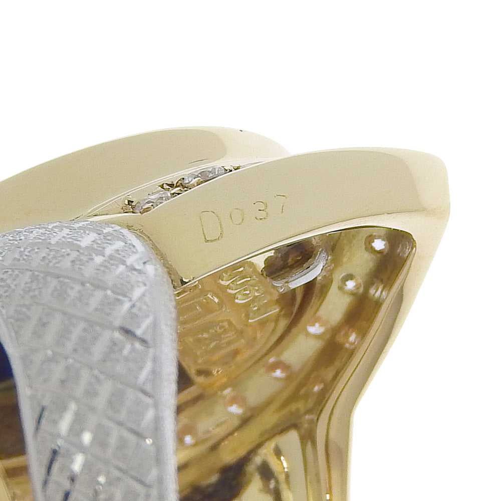 MITSUO KAJI Ring K18 Yellow Gold, Pt900Platinum, Diamond gold Emery Women Used Authentic