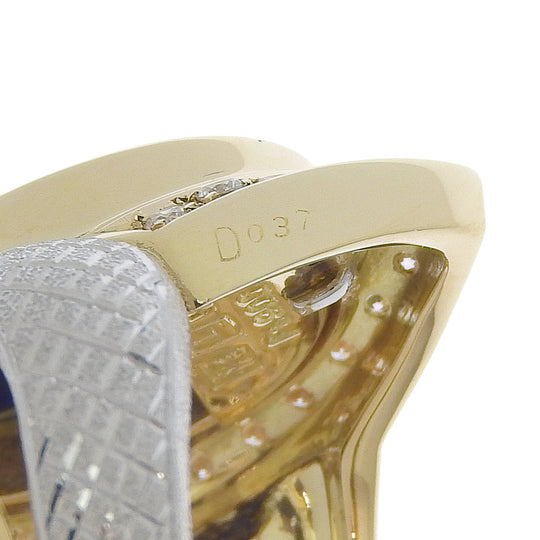 MITSUO KAJI Ring K18 Yellow Gold, Pt900Platinum, Diamond gold Emery Women Used Authentic