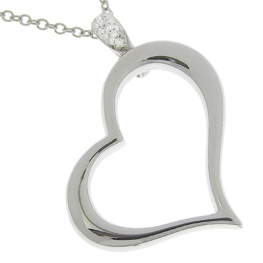 PIAGET Necklace K18 White Gold, Diamond Silver heart