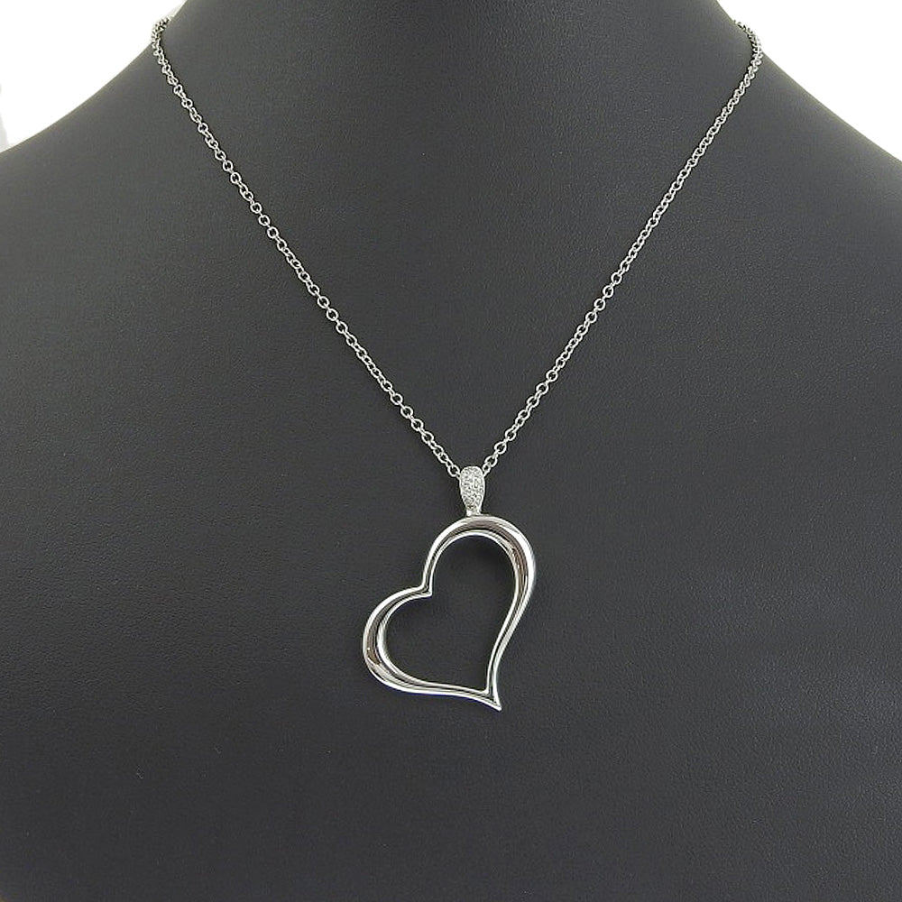 PIAGET Necklace K18 White Gold, Diamond Silver heart