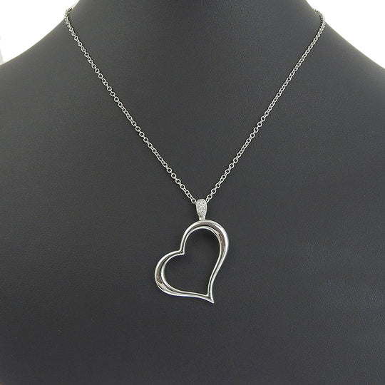 PIAGET Necklace K18 White Gold, Diamond Silver heart