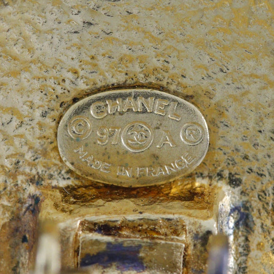 CHANEL Earring Plated Gold gold vintage COCO Mark Women Used Authentic