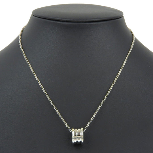 BVLGARI Necklace K18 white gold Silver B-Zero1 Women Used Authentic