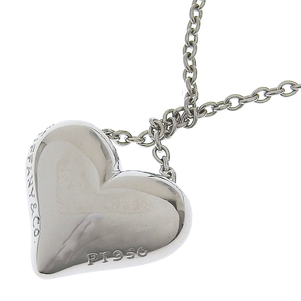 TIFFANY&Co. Necklace Pt950Platinum, Diamond Silver 5P Dotz heart Women Used Authentic