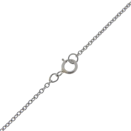 TIFFANY&Co. Necklace Pt950Platinum, Diamond Silver 5P Dotz heart Women Used Authentic