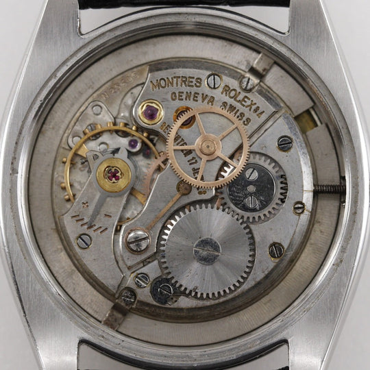 ROLEX Watches Hand Winding 6494 Stainless Steel , Embossed Leather white 21st Precision Oysterdate white dial mens Used Authentic