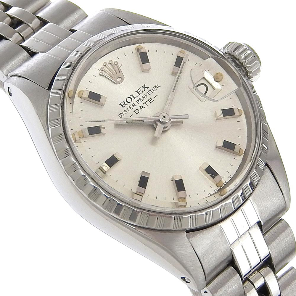 ROLEX Watches Mechanical Automatic 6524 Stainless Steel Silver cal.1161 Date 21 series Oyster perpetual Silver dial Women Used Authentic