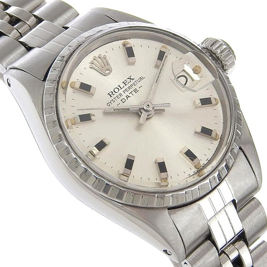 ROLEX Watches Mechanical Automatic 6524 Stainless Steel Silver cal.1161 Date 21 series Oyster perpetual Silver dial Women Used Authentic