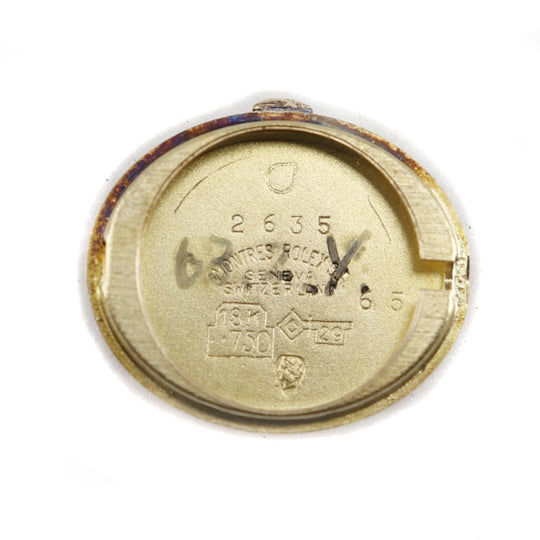 ROLEX Watches Hand Winding 2635 K18 Yellow Gold, Leather Silver cal.1400 Number 40 Precision Silver dial Women Used Authentic