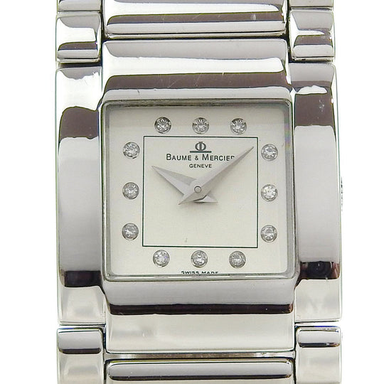 Baume & Mercier Watches Quartz MV045219 Stainless Steel Silver 12P diamond catwalk Women Used Authentic