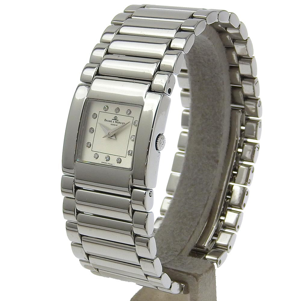 Baume & Mercier Watches Quartz MV045219 Stainless Steel Silver 12P diamond catwalk Women Used Authentic