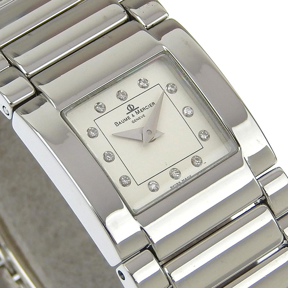 Baume & Mercier Watches Quartz MV045219 Stainless Steel Silver 12P diamond catwalk Women Used Authentic