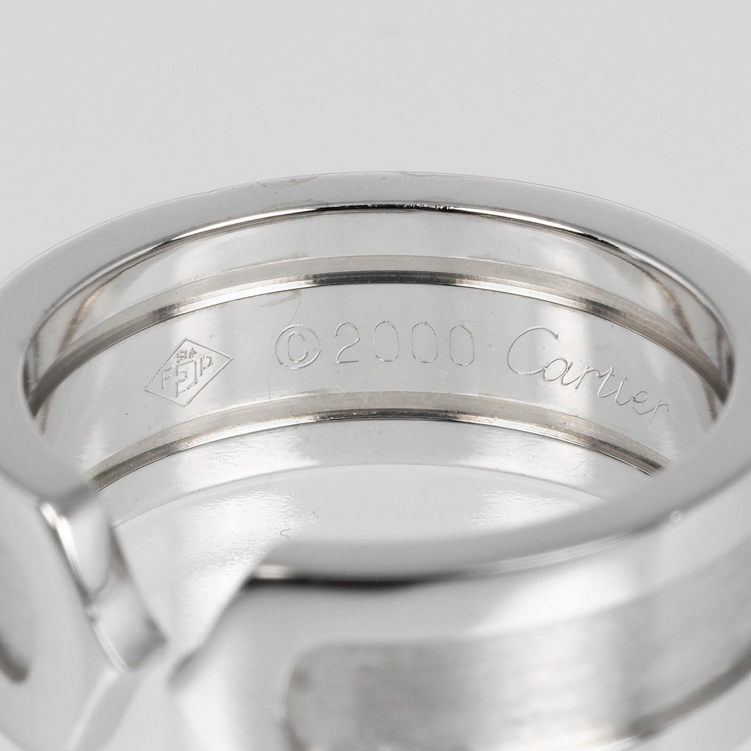 CARTIER Ring K18 white gold Silver 2C Women 46 Used Authentic