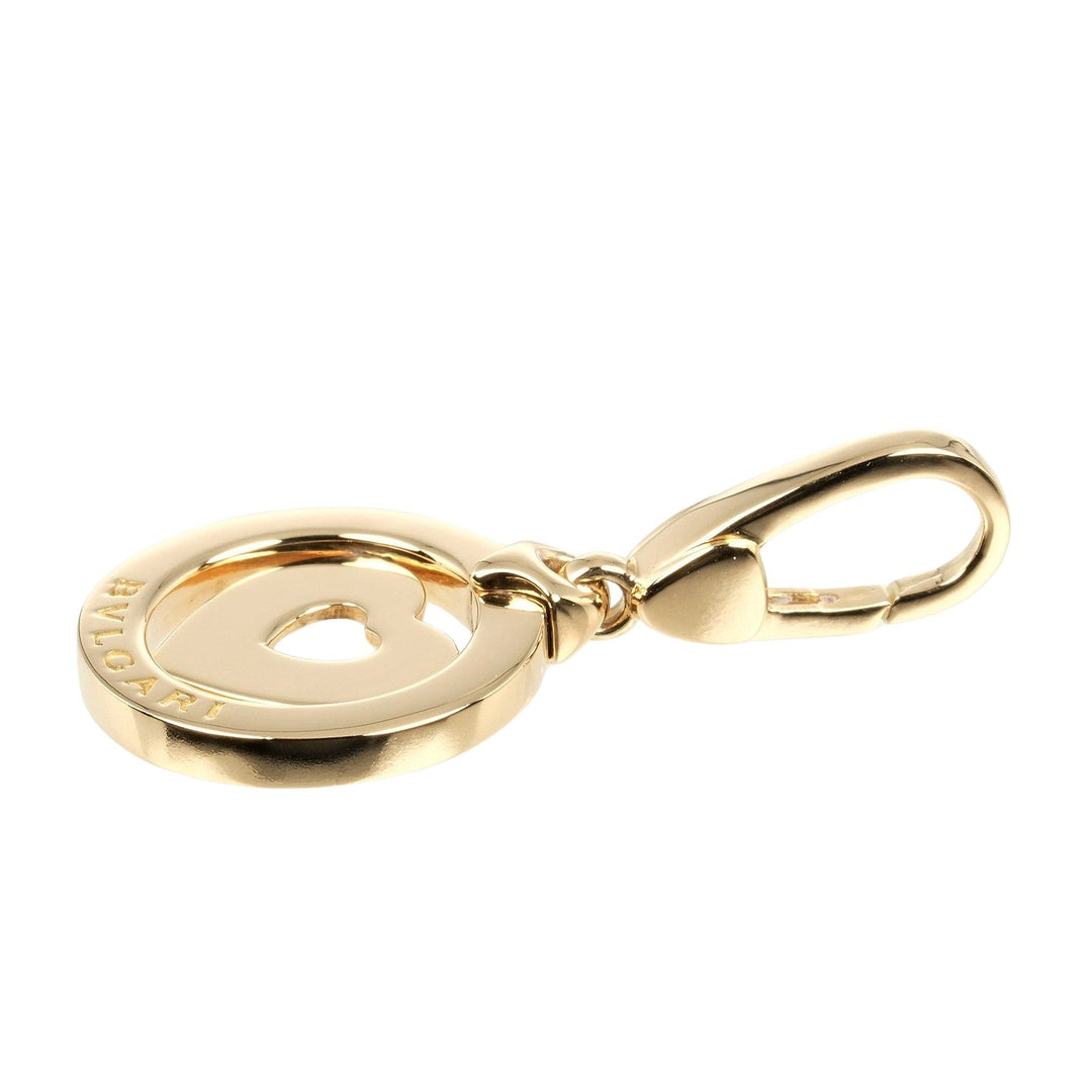 BVLGARI Pendant top K18 yellow gold gold Tond Heart Women Used Authentic