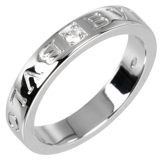 BVLGARI Ring K18 White Gold, 1P Diamond Silver Bulgari Bulgari Women Used Authentic