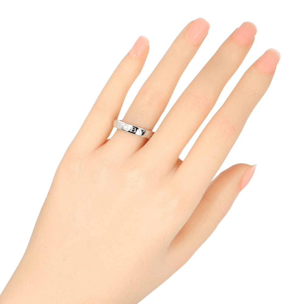 BVLGARI Ring K18 White Gold, 1P Diamond Silver Bulgari Bulgari Women Used Authentic