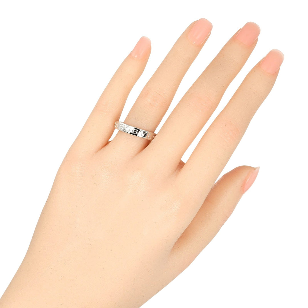 BVLGARI Ring K18 White Gold, 1P Diamond Silver Bulgari Bulgari Women Used Authentic