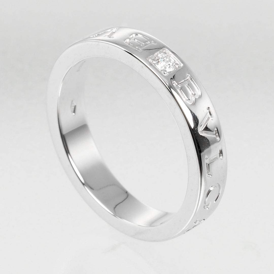BVLGARI Ring K18 White Gold, 1P Diamond Silver Bulgari Bulgari Women Used Authentic