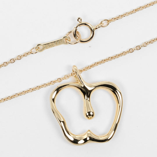 TIFFANY&Co. Necklace K18 yellow gold gold Apple Women Used Authentic