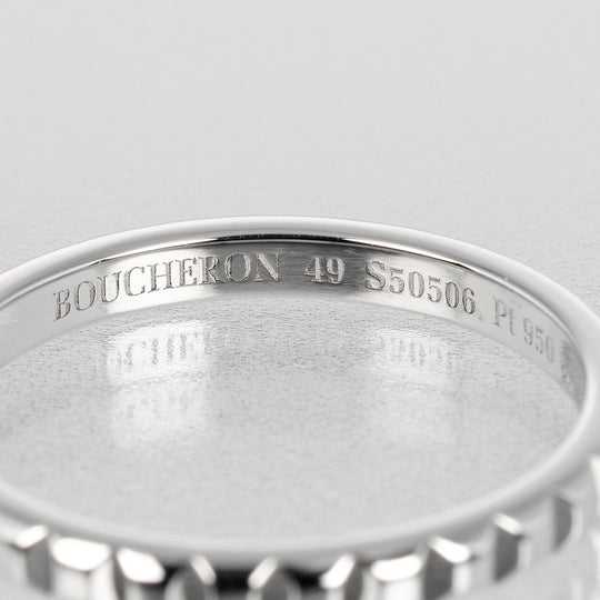 Boucheron Ring Pt950Platinum Silver Cattle cru de paris small Women 49 Used Authentic