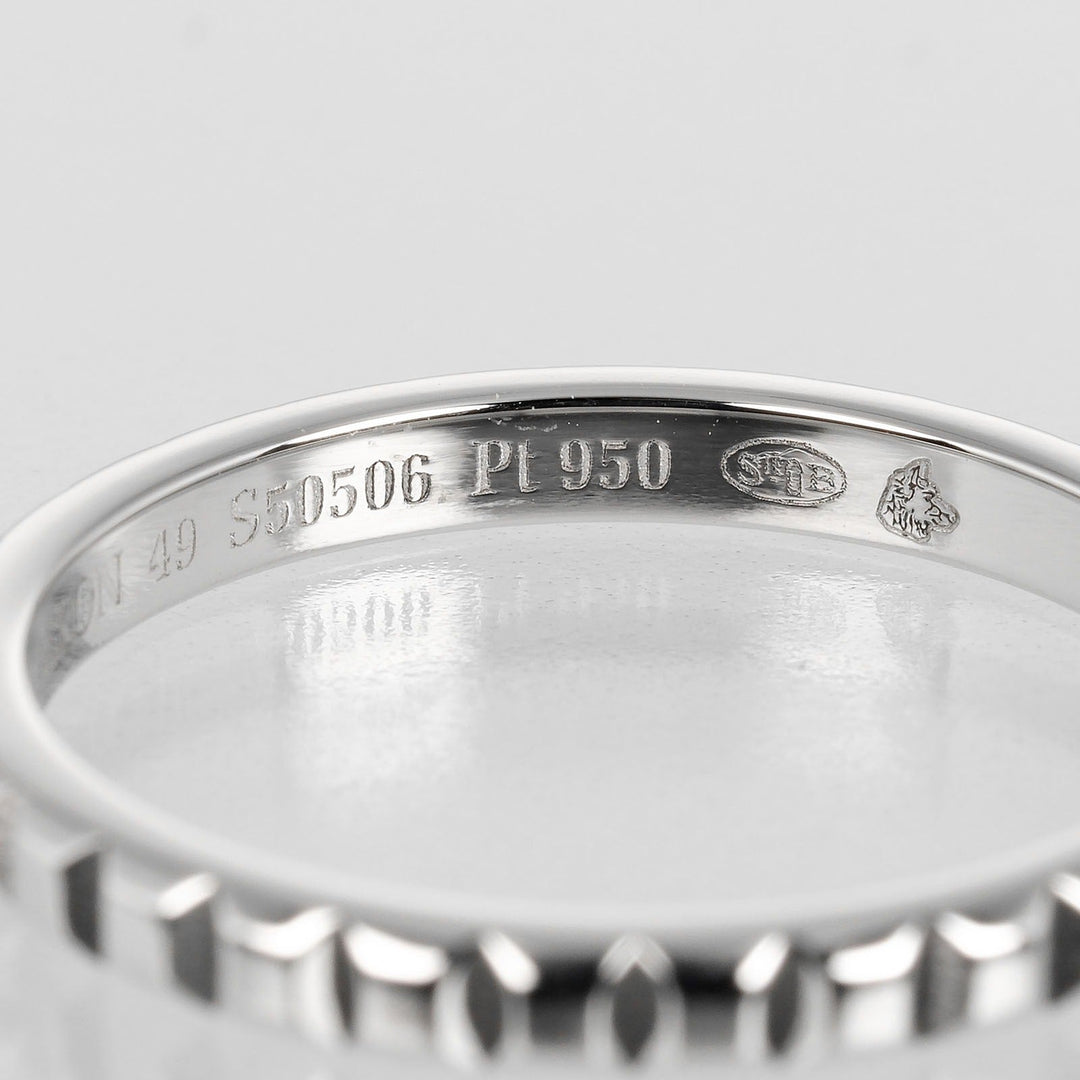 Boucheron Ring Pt950Platinum Silver Cattle cru de paris small Women 49 Used Authentic